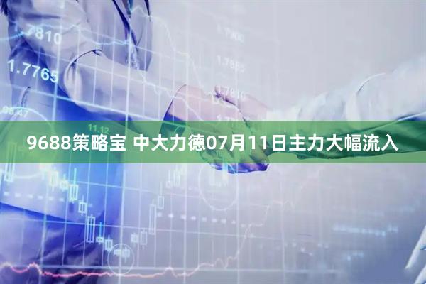 9688策略宝 中大力德07月11日主力大幅流入