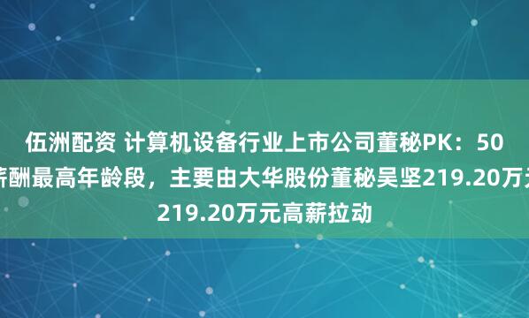 伍洲配资 计算机设备行业上市公司董秘PK：50岁为平均薪酬最高年龄段，主要由大华股份董秘吴坚219.20万元高薪拉动
